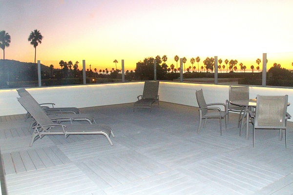 Resort Like Roof Deck with Ocean and Palos Verdes Views