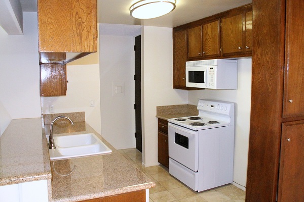 Upgraded Kitchen with Imported Granite Counter & Travertine Marble Floor