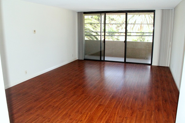 Huge living room with Hardwood Floors opening to Large Balcony