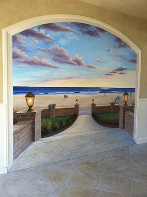 Custom Lobby Mural - Oceangate Villas