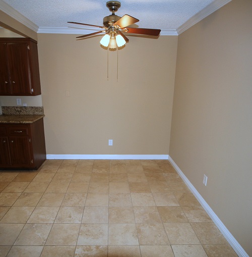 Dining Room with Imported Travertine Marble Floor