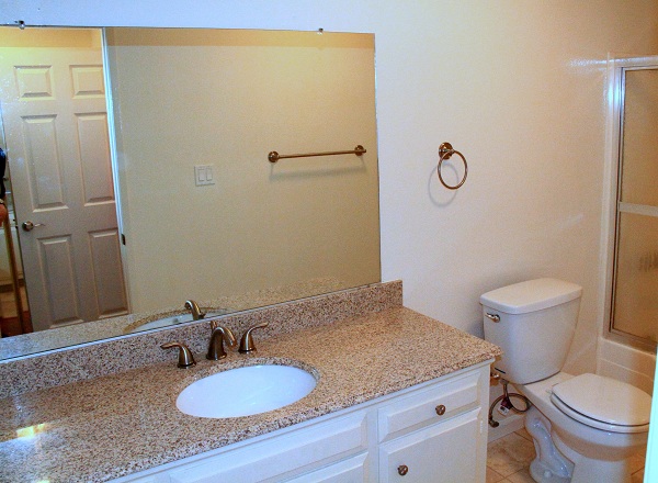 New Full bathroom with Granite Counters and Marble Floors