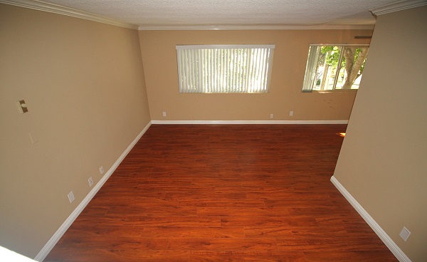 Very large living room with hardwood floor